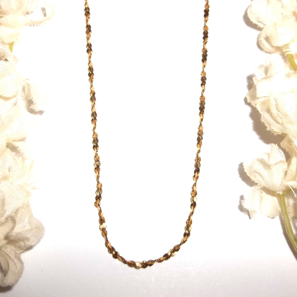 Gold Chain American Showcase Brand 18 1/4 Inches Costume Jewelry Minimalist C398